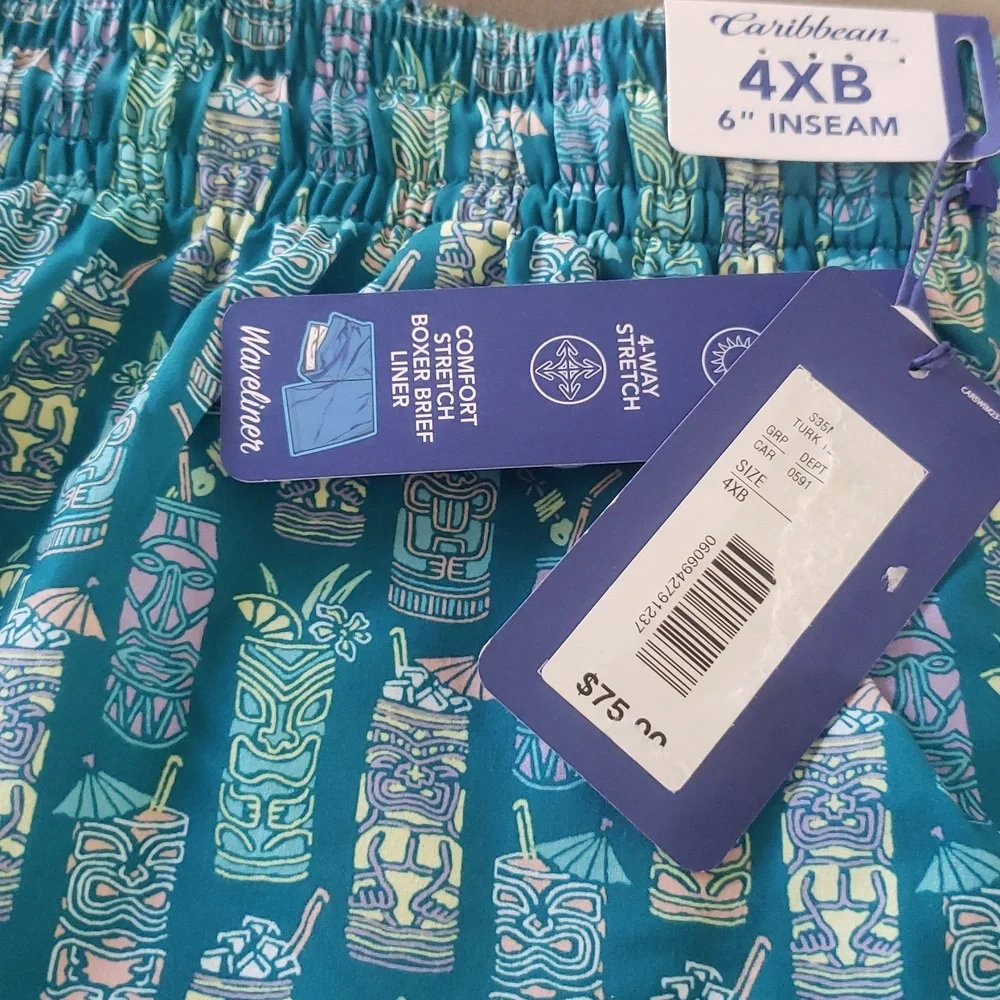 Tiki Hawaiian 4XB Cruise Resort Weekend Beach Pool Novelty Stretch Swim New